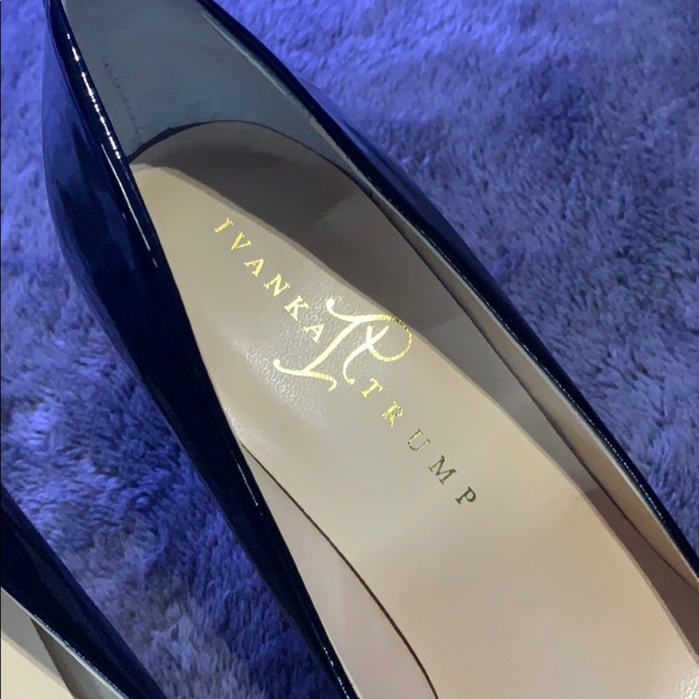 New Ivanka Trump Sophia Platform Heels Blue S9.5 - Picture 4 of 6